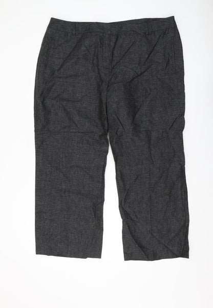 Womens UK Size 20 Marks and Spencer Relaxed Fit Dress Pants Black Trousers