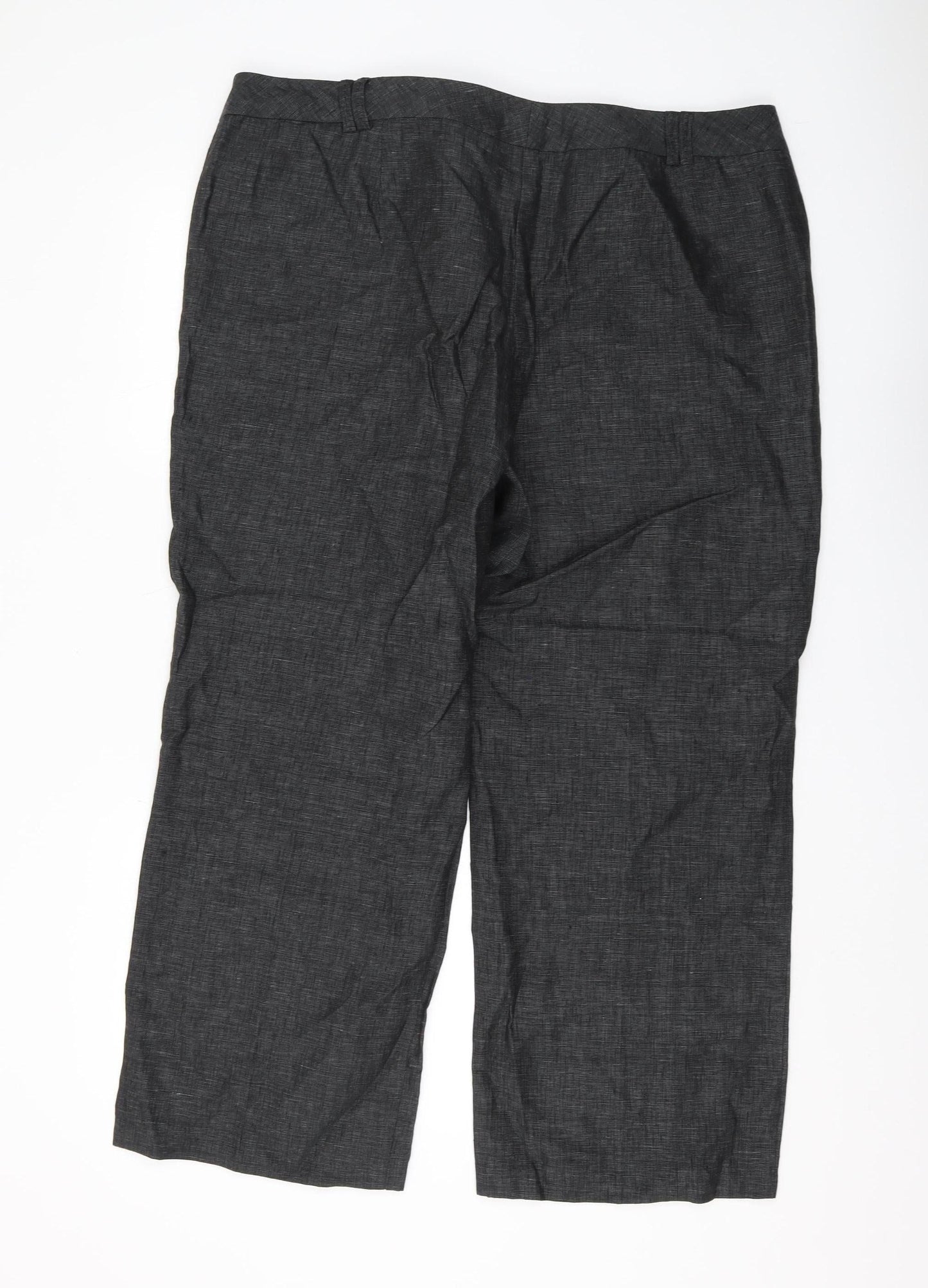 Womens UK Size 20 Marks and Spencer Relaxed Fit Dress Pants Black Trousers