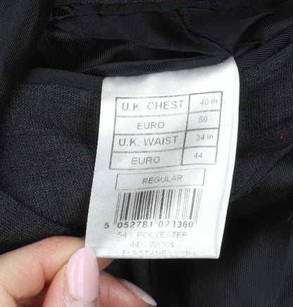 Mens UK Size 40 Pierre Cardin  Black Suit Jacket