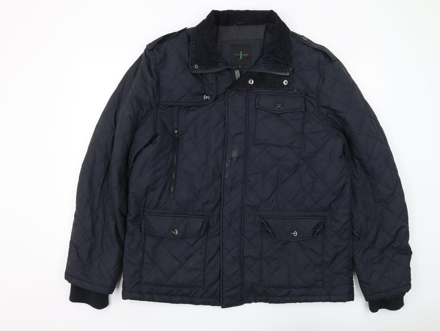 Mens UK Size XL Jasper Conran Black Quilted Coat