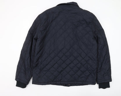 Mens UK Size XL Jasper Conran Black Quilted Coat