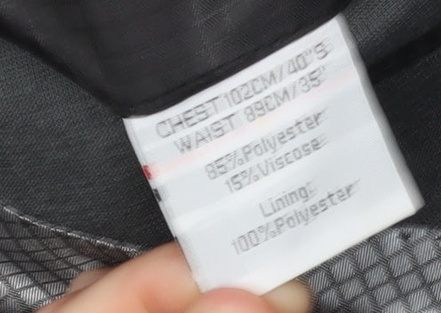 1860 Men's Black Suit Jacket, 40S, Formal, Viscose Mix