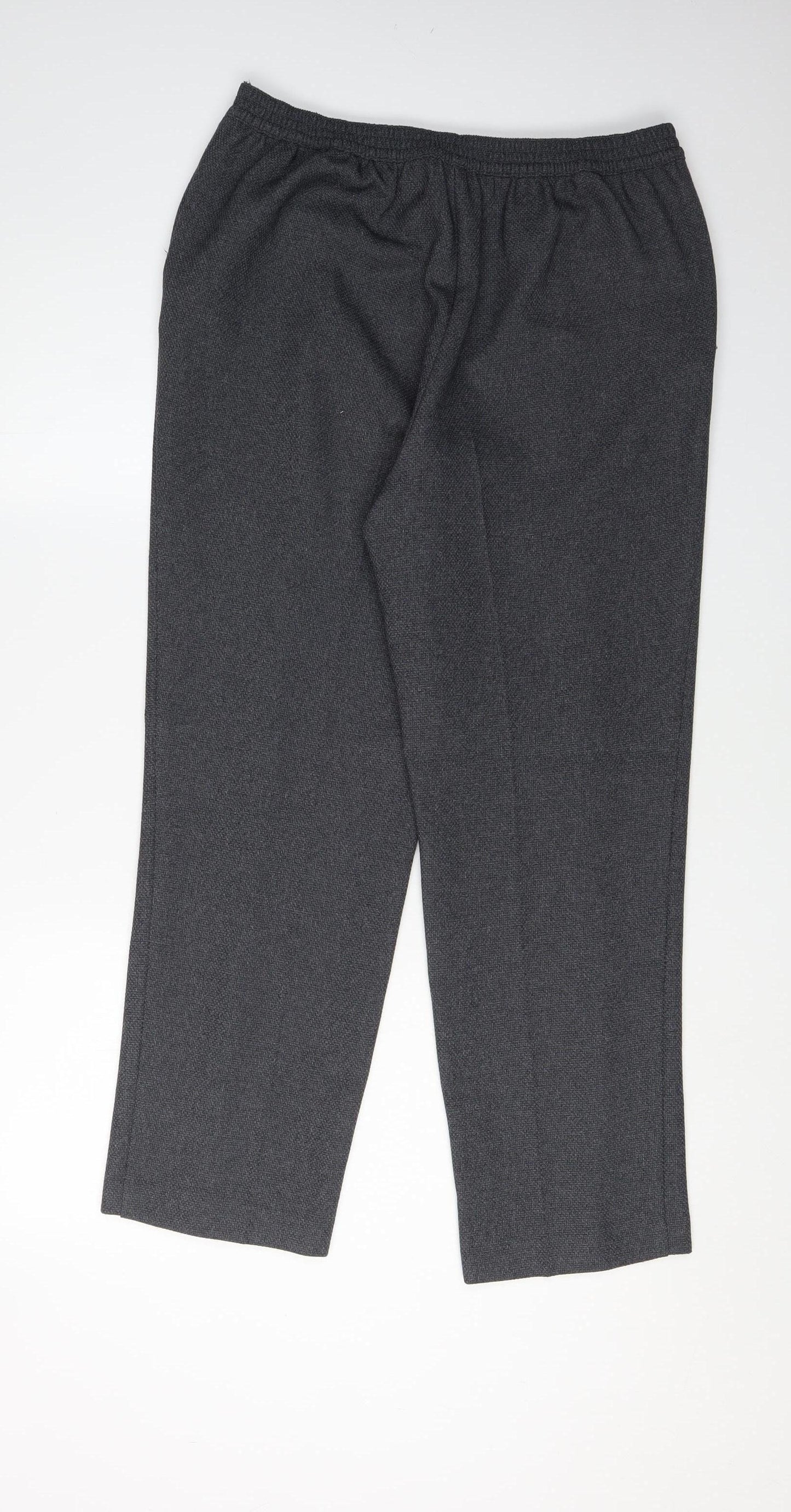 Womens UK Size 12 Honor Millburn Regular Fit Dress Pants Grey Trousers