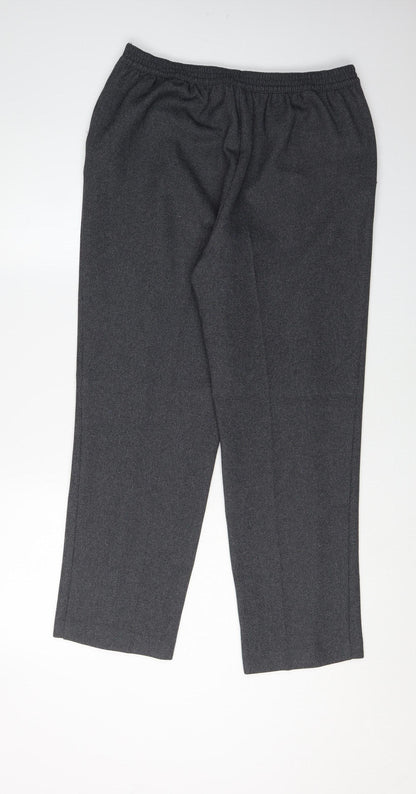 Womens UK Size 12 Honor Millburn Regular Fit Dress Pants Grey Trousers