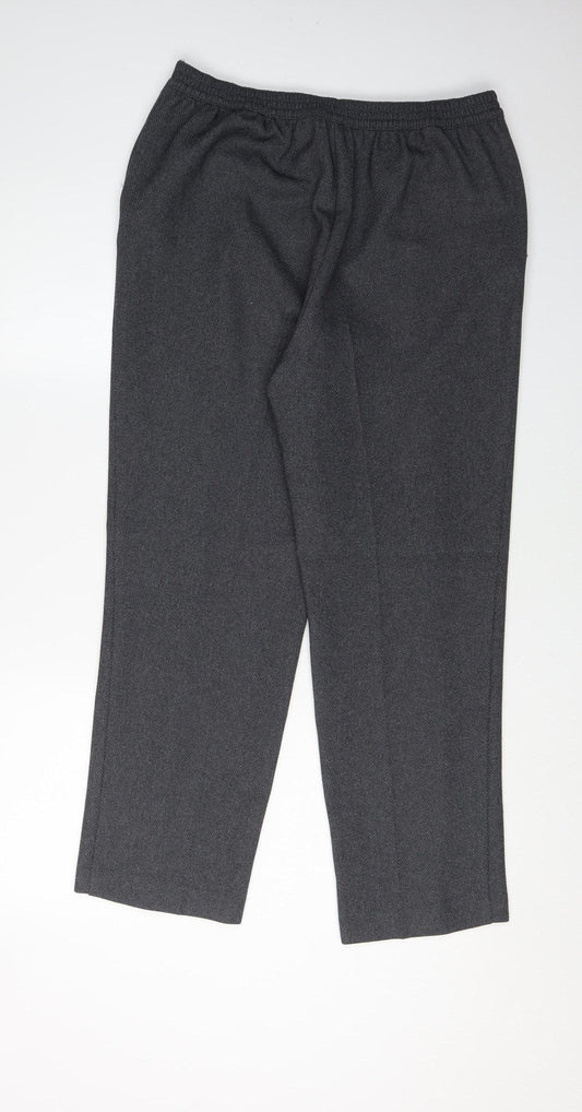 Womens UK Size 12 Honor Millburn Regular Fit Dress Pants Grey Trousers