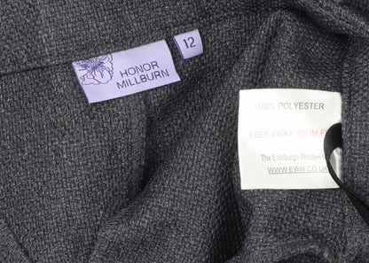 Womens UK Size 12 Honor Millburn Regular Fit Dress Pants Grey Trousers
