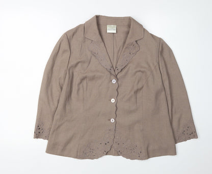 Eastex Women's Brown Suit Jacket - Size 14