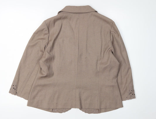 Eastex Women's Brown Suit Jacket - Size 14