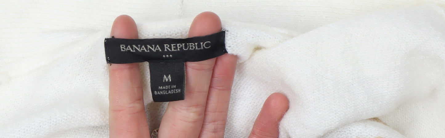 Banana Republic Women's Beige Striped Cardigan M