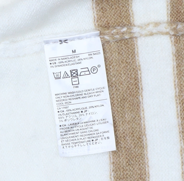 Banana Republic Women's Beige Striped Cardigan M