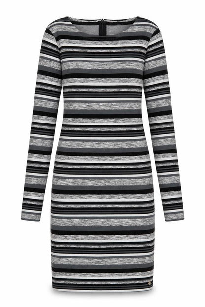 Superdry Women's Grey Striped Bodycon Dress XS