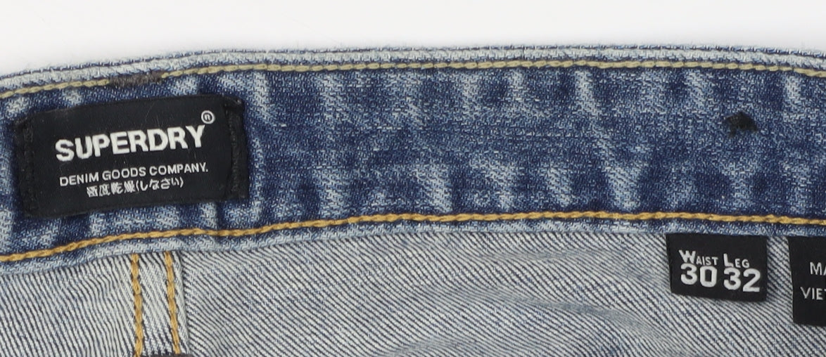 Mens UK Size 30 Superdry Slim Fit Skinny Blue Jeans