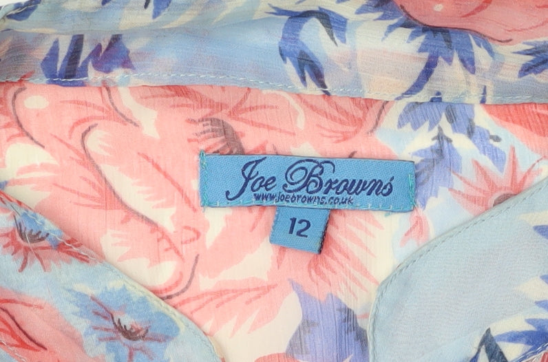 Joe Browns Women's Blue Floral Tunic Blouse Size 12