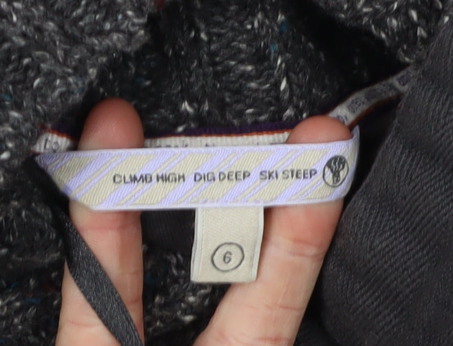 Womens UK Size 6 Unknown Grey Full Zip Jumper