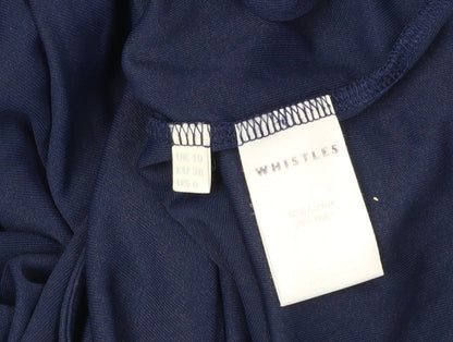 Whistles Women's Blue Wrap Dress Size 10