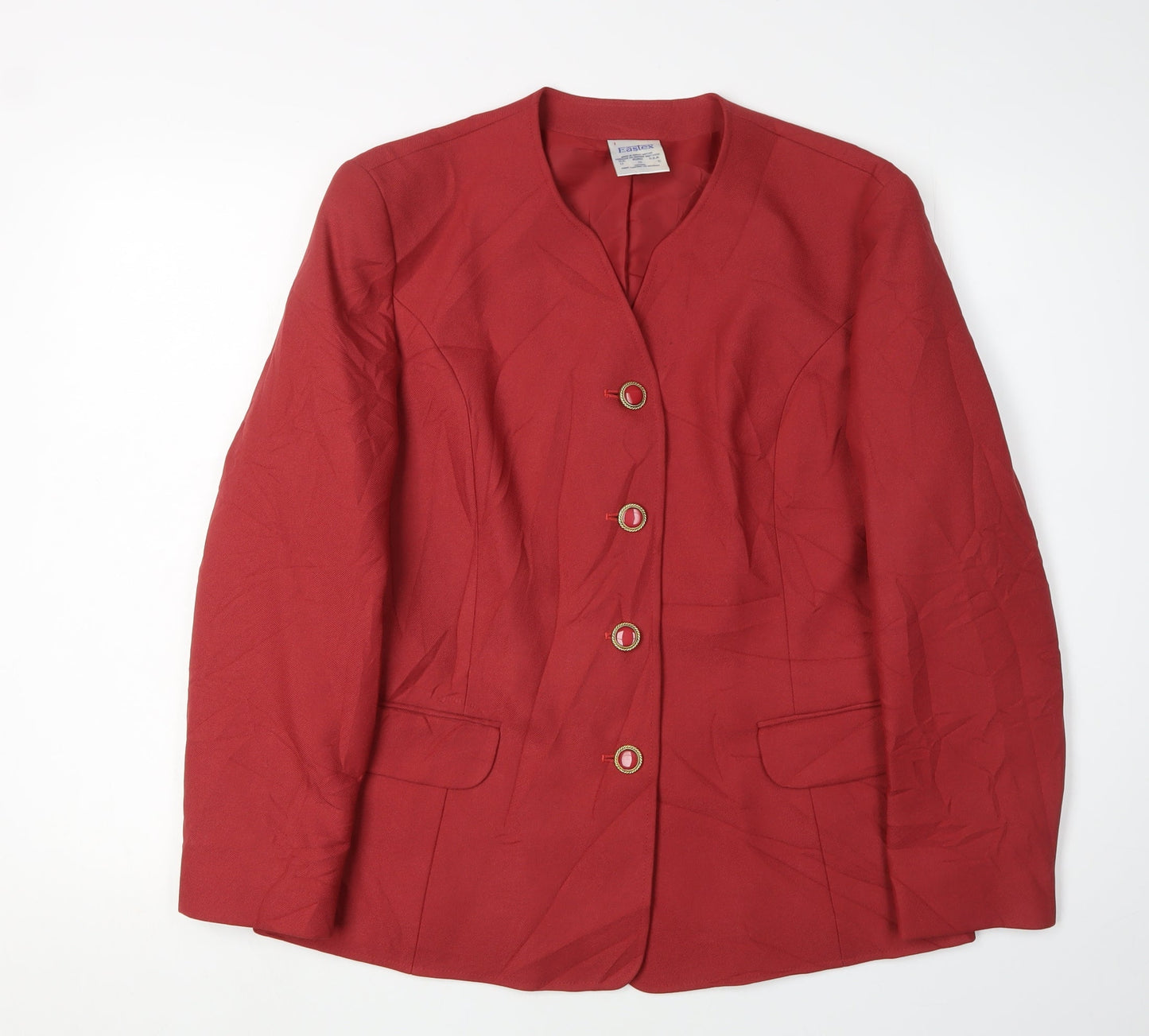 Eastex Women's Red Suit Jacket, Size 12, Four-Button