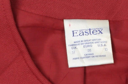 Eastex Women's Red Suit Jacket, Size 12, Four-Button