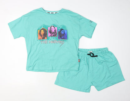 Marks and Spencer Marvel Girls Blue Lounge Set 10-11 Yrs