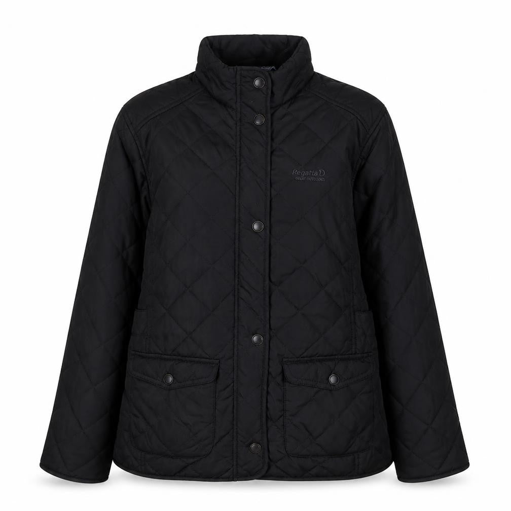 Womens UK Size 10 Regatta Black Quilted Coat