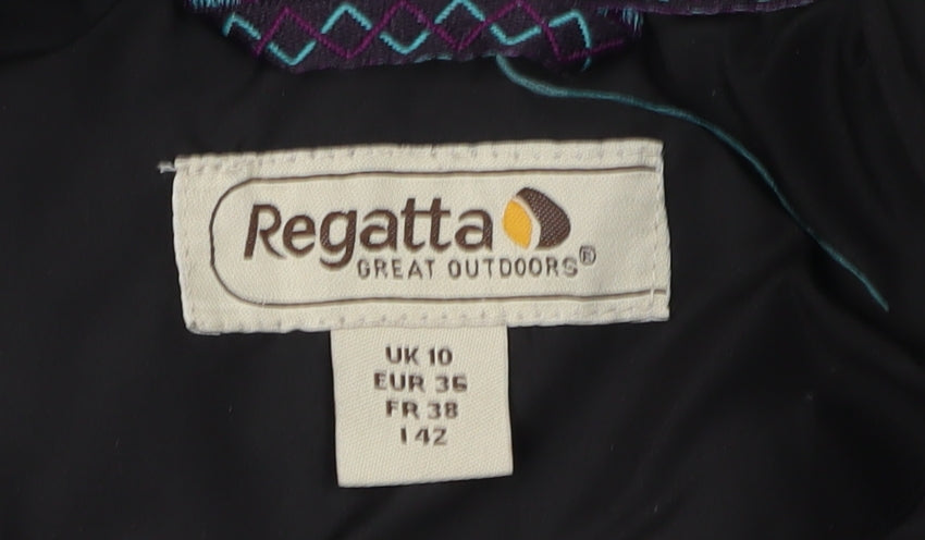 Womens UK Size 10 Regatta Black Quilted Coat
