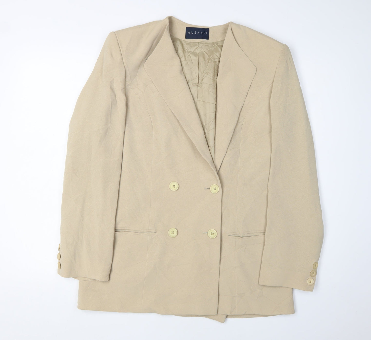 Womens UK Size 12 Alexon Regular Beige Suit Jacket