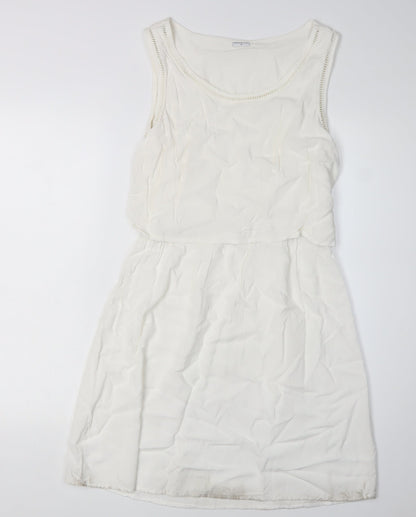 Jacqueline de Yong Women's Ivory Shift Dress, Size 10
