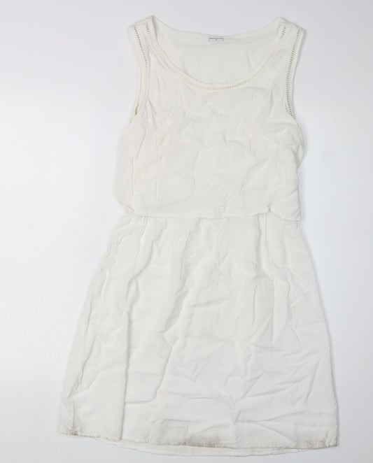 Jacqueline de Yong Women's Ivory Shift Dress, Size 10
