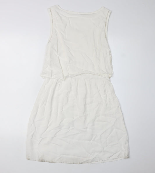 Jacqueline de Yong Women's Ivory Shift Dress, Size 10