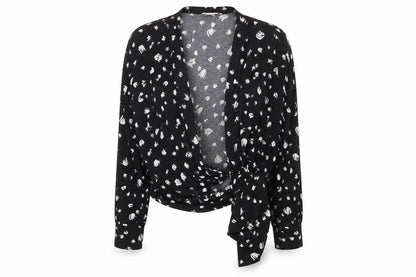Whistles Women's Black Floral Blouse Size 4