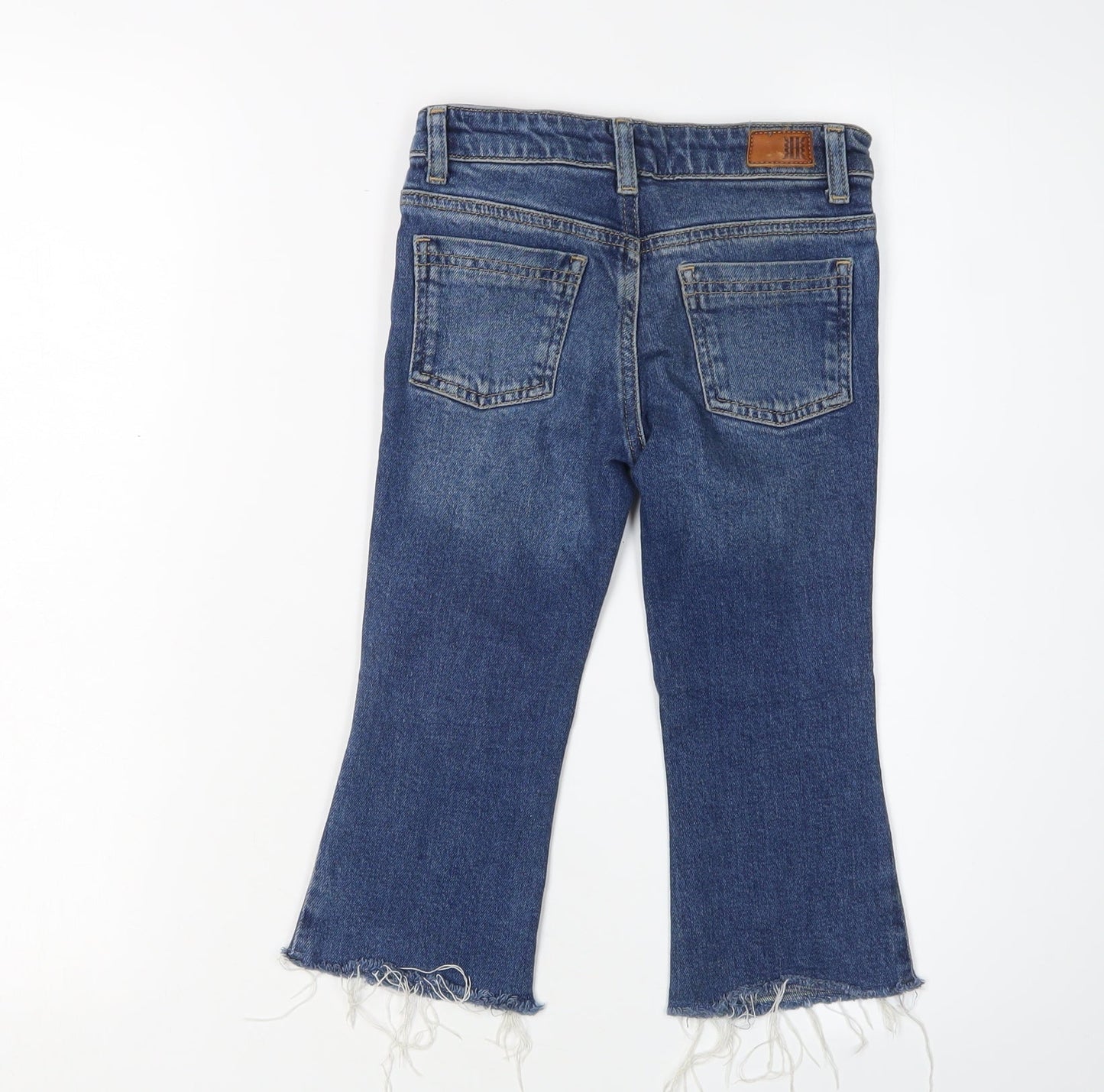 Reiss Girls Blue Flared Jeans 4 Years, Cotton Blend, Casual