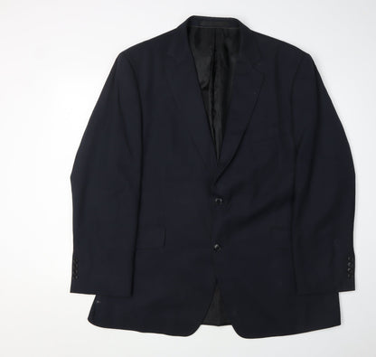Mens UK Size 46 Dehavilland Regular Blue Suit Jacket