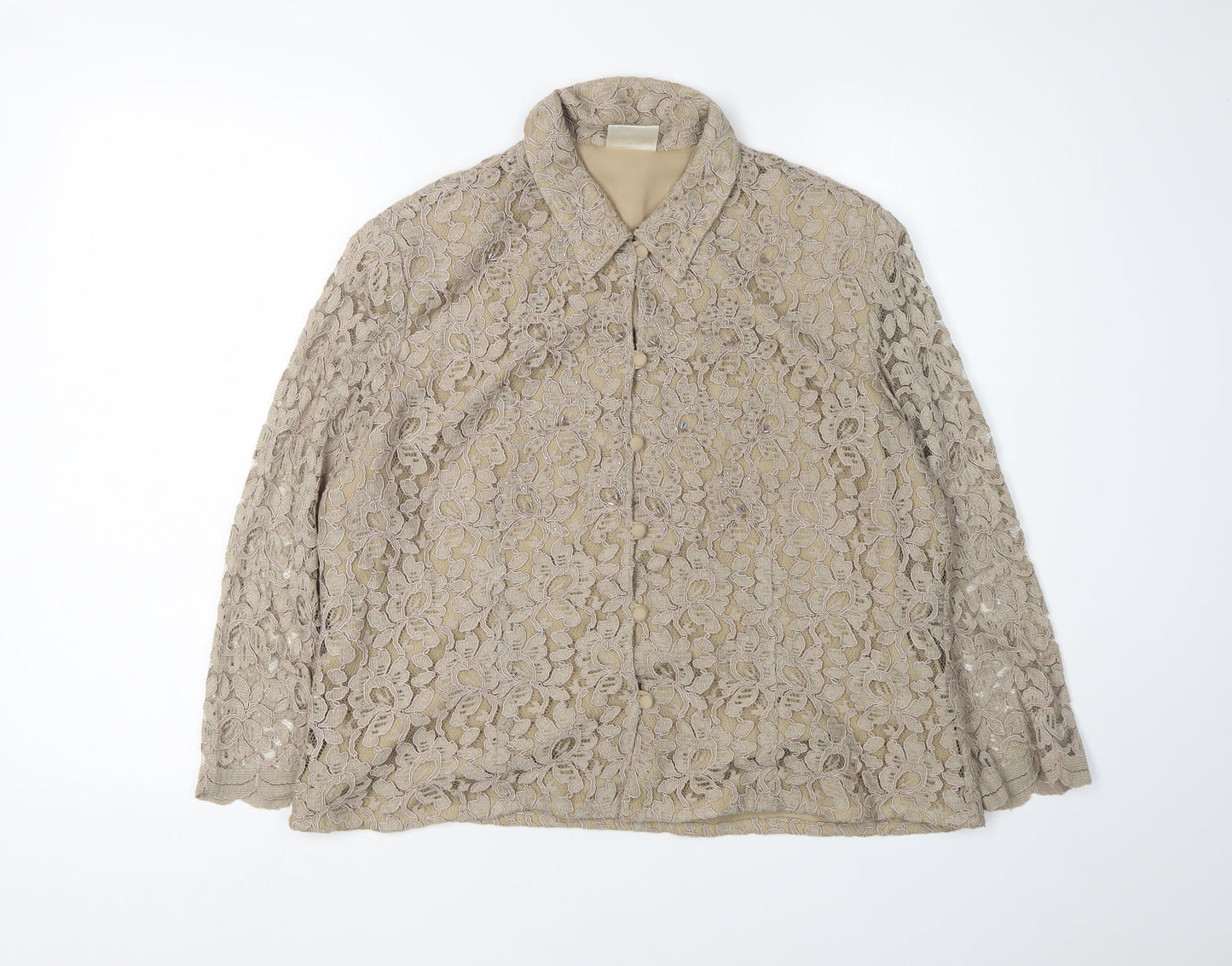 Womens UK Size 16 Eastex Beige  Blouse