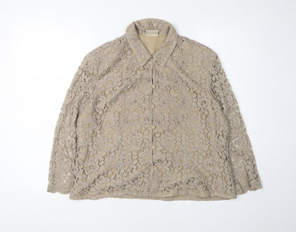 Womens UK Size 16 Eastex Beige  Blouse