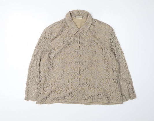 Womens UK Size 16 Eastex Beige  Blouse