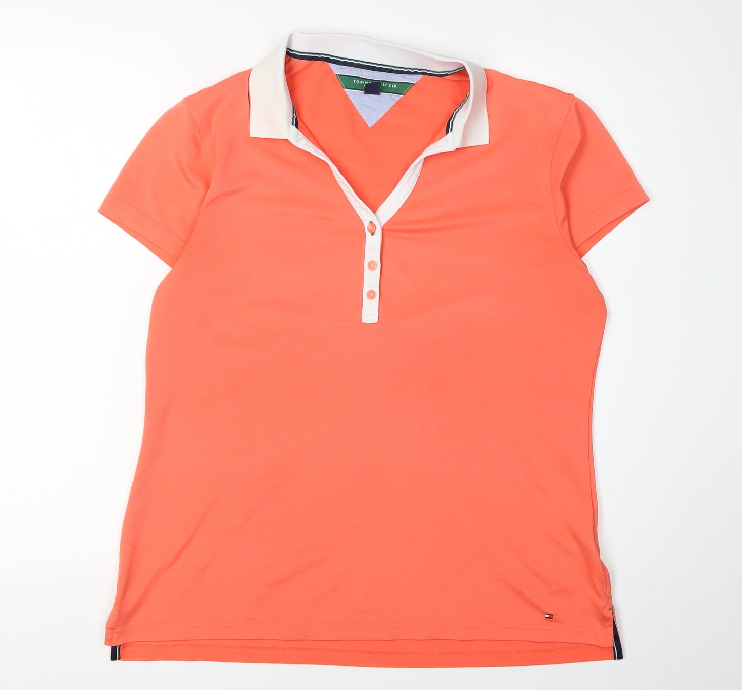 Womens UK Size XL Tommy Hilfiger Orange  Polo