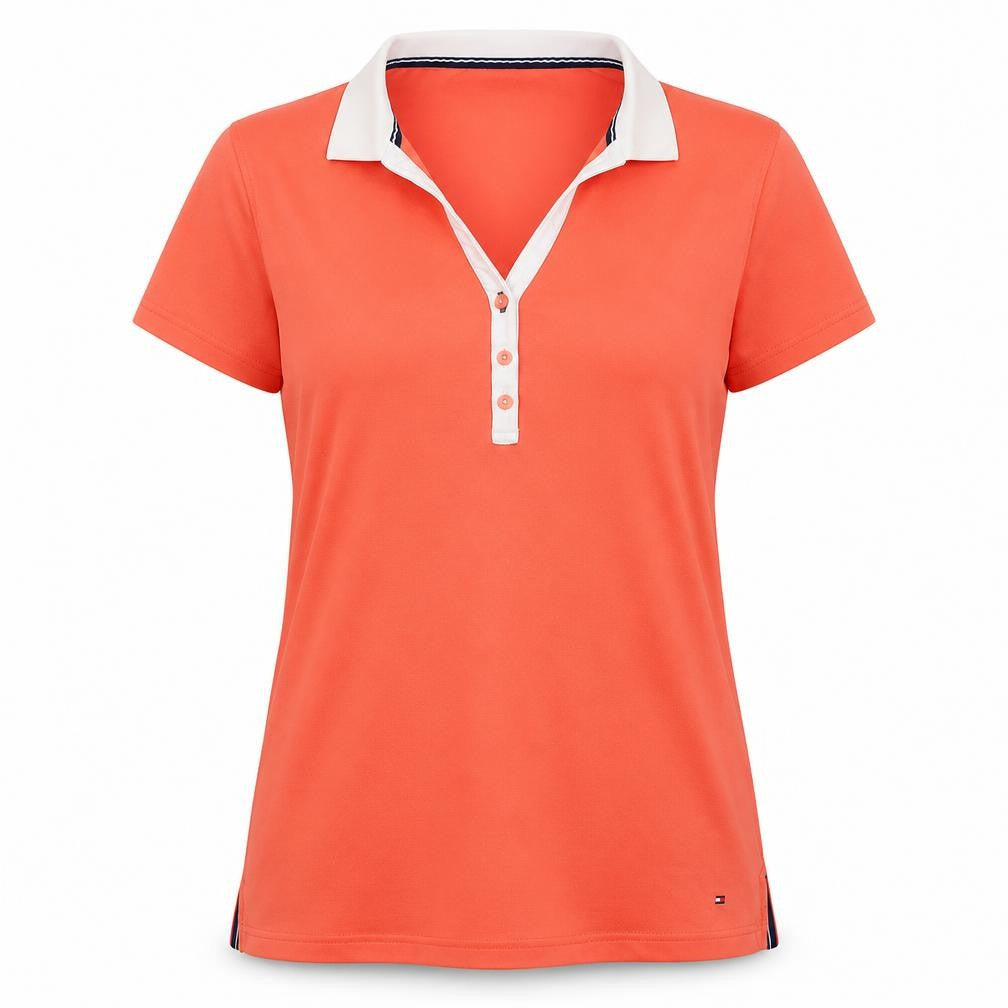 Womens UK Size XL Tommy Hilfiger Orange  Polo