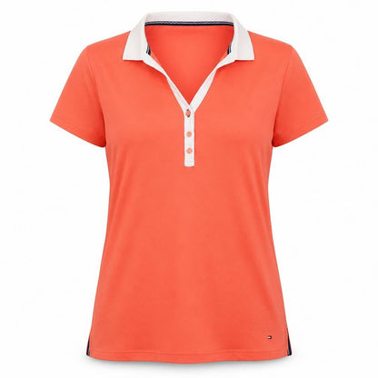 Womens UK Size XL Tommy Hilfiger Orange  Polo