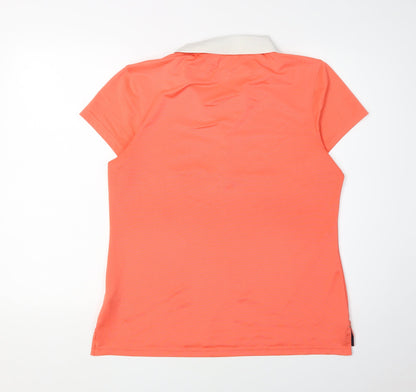 Womens UK Size XL Tommy Hilfiger Orange  Polo