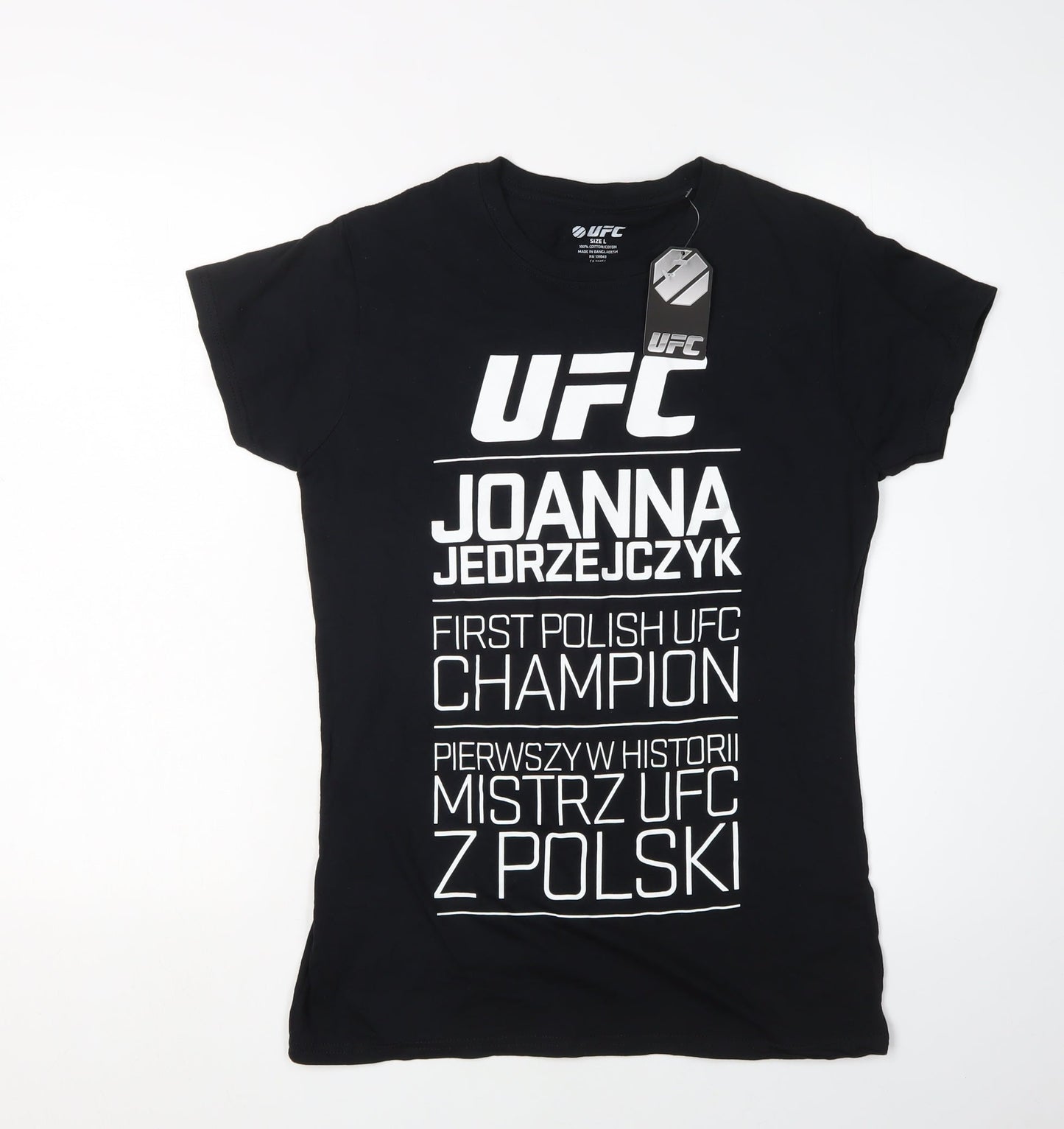 Womens UK Size L UFC Black Basic T-Shirt