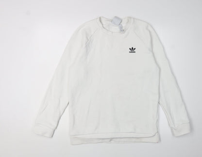 Adidas Unisex White Pullover Sweatshirt S Casual