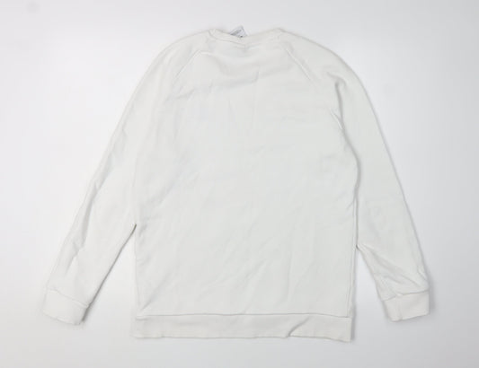 Adidas Unisex White Pullover Sweatshirt S Casual