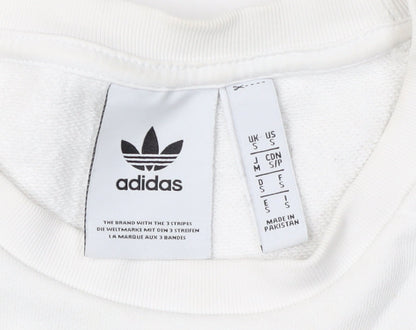 Adidas Unisex White Pullover Sweatshirt S Casual