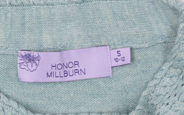 Honor Millburn Women's Blue Cable-Knit Pullover Jumper