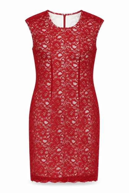 Jaeger Red Women's Sheath Dress, Size 10, Cocktail Elegance