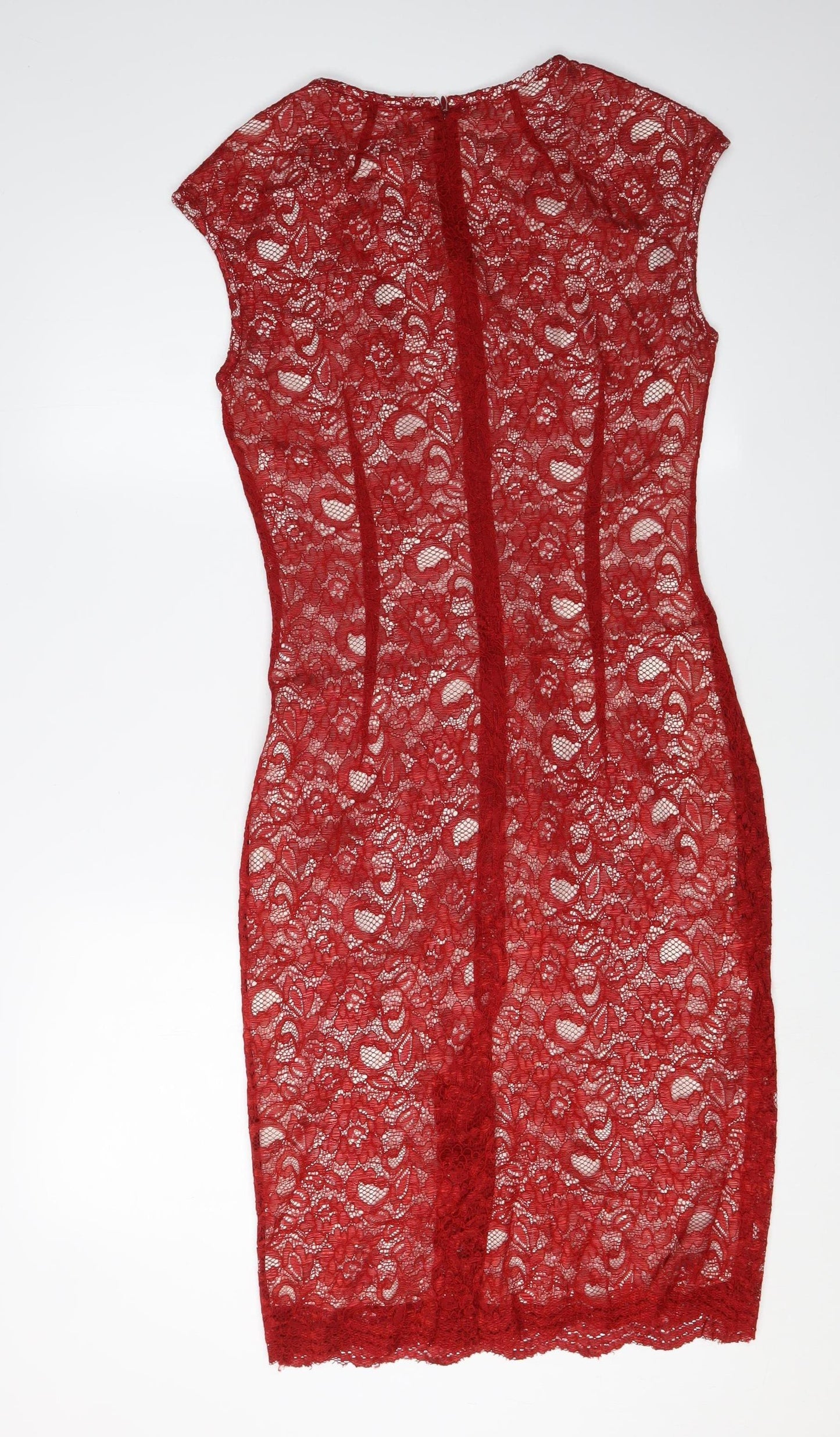 Jaeger Red Women's Sheath Dress, Size 10, Cocktail Elegance