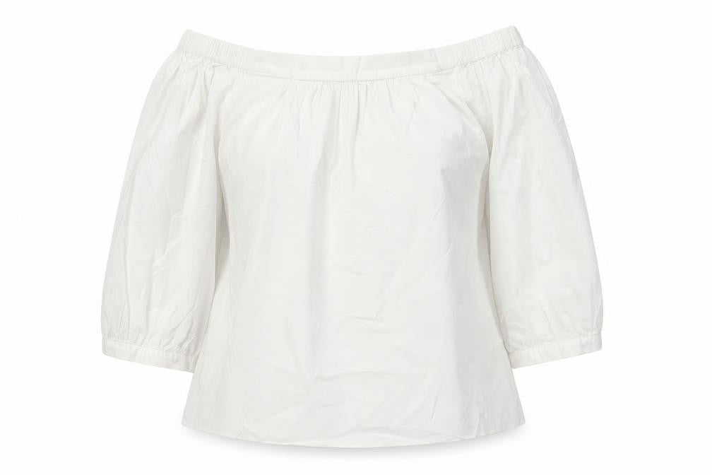 Womens UK Size 4 Tommy Hilfiger White Cropped Blouse