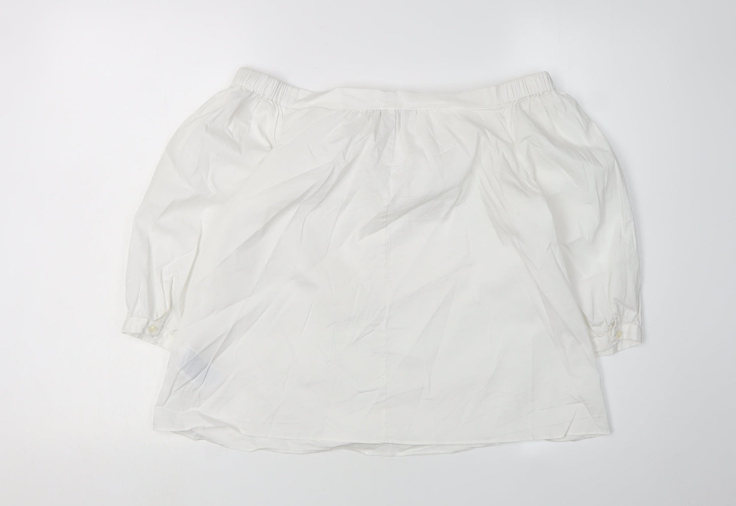 Womens UK Size 4 Tommy Hilfiger White Cropped Blouse