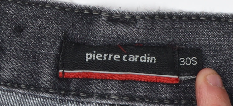 Mens UK Size 30S Pierre Cardin Regular Fit Straight Grey Jeans
