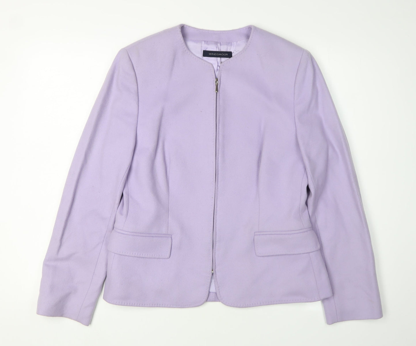 Windsmoor Women’s Purple Wool Blazer Jacket, Size 10