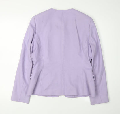 Windsmoor Women’s Purple Wool Blazer Jacket, Size 10